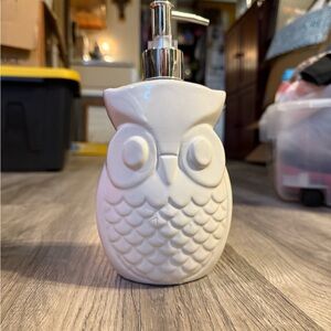 Owl Shaped Soap Dispenser - White